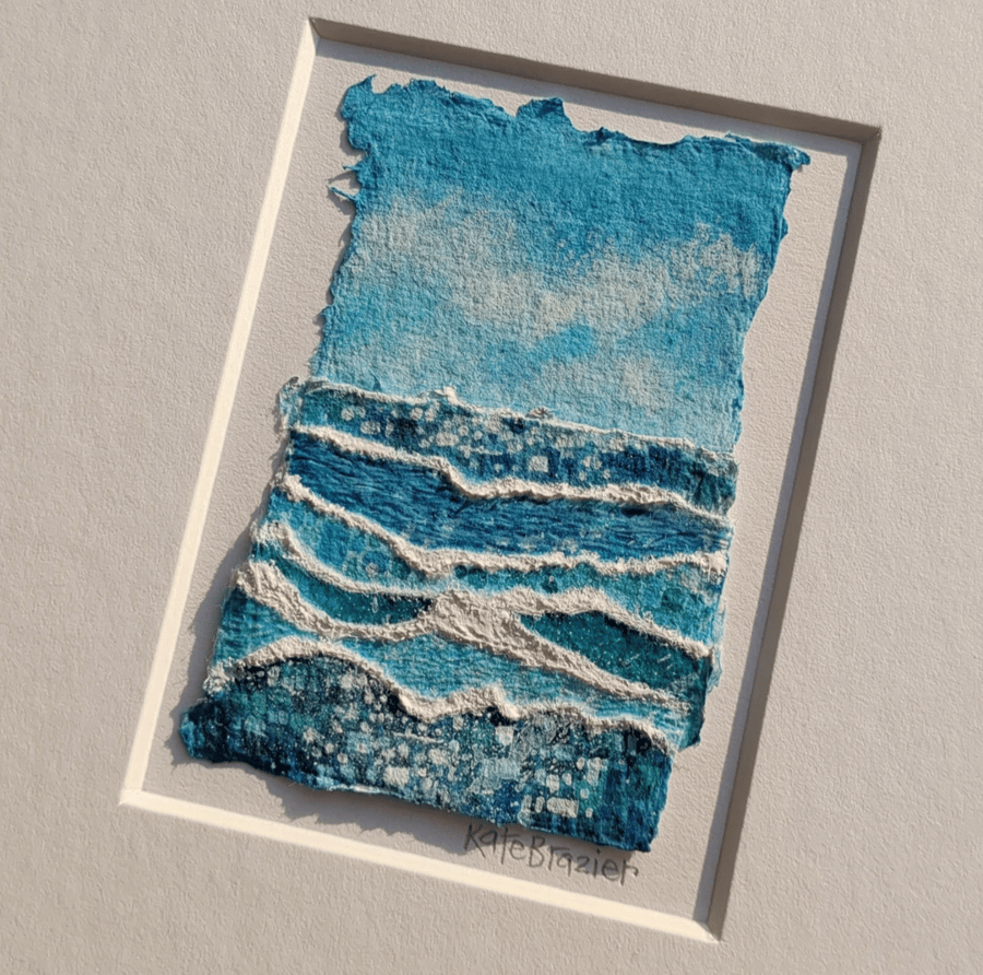 Ocean Spray - Original miniature collage. A5 Mounted