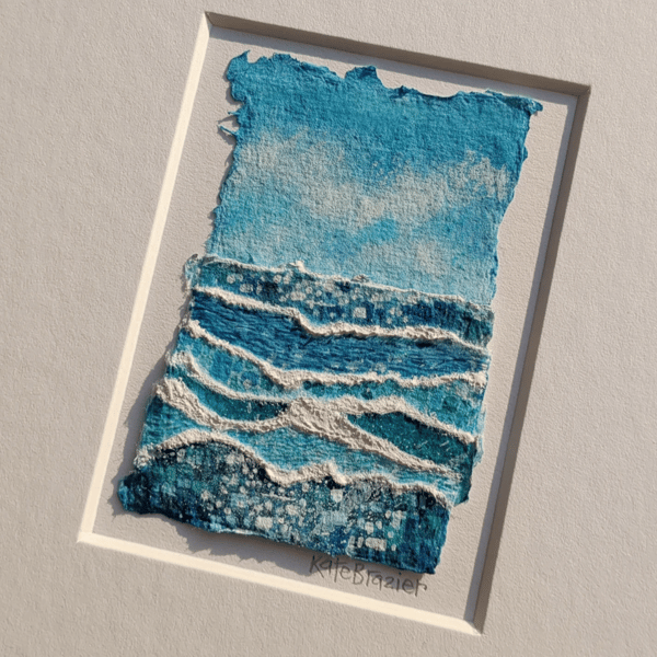 Ocean Spray - Original miniature collage. A5 Mounted