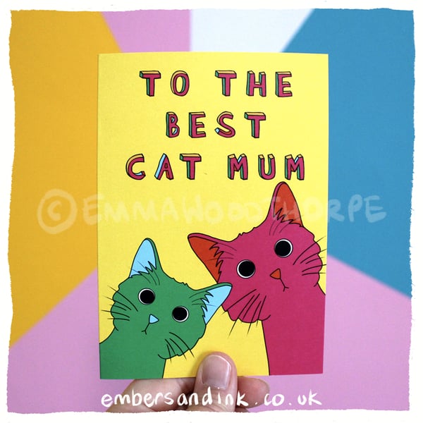 To The Best Cat Mum Greetings Card