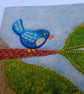 Blue Bird printed blank card, based on my own embroidered applique design - Image 2