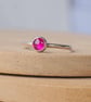 July Birthstone Ring - Lab Ruby Cabochon Ring - Image 2