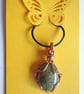  Copper wire wrapped green stone pendant - Image 2