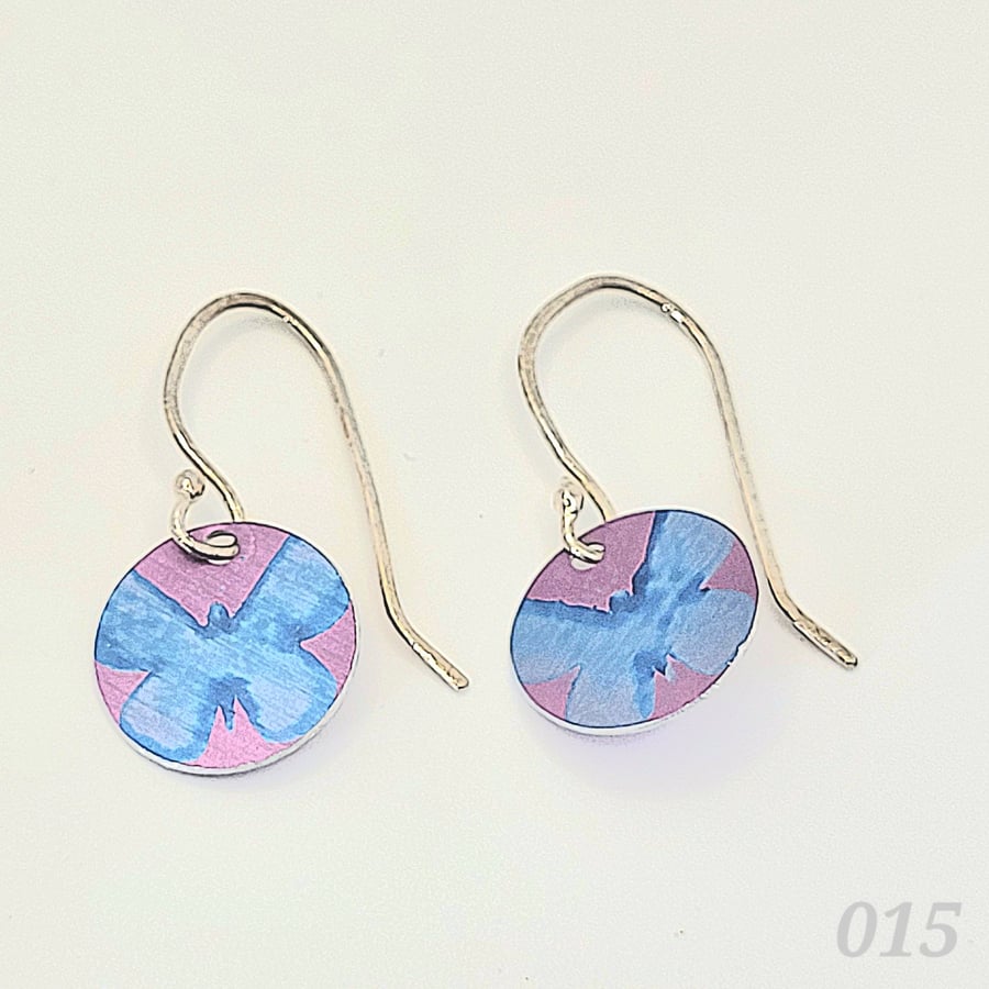 Image of 015 - Handmade Aluminium and Silver Reversible Earrings