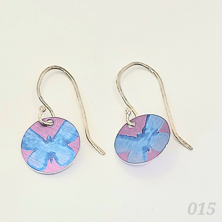 015 - Handmade Aluminium and Silver Reversible Earrings