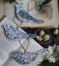 Fabric bird trio in Liberty pale blues - Image 1