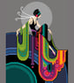 249 - Art Deco Lady Cross Stitch Pattern: 1920s Style (PDF Counted Chart 249) - Image 1