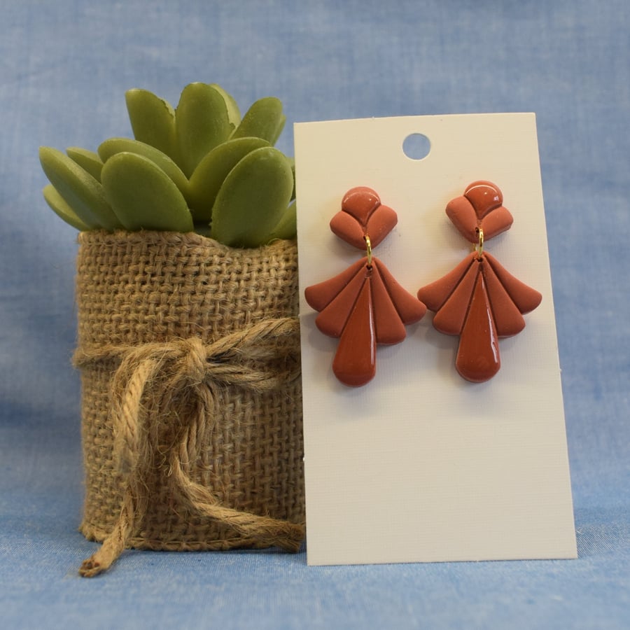 Art Deco Fan Earrings 