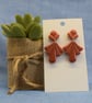 Art Deco Fan Earrings  - Image 1