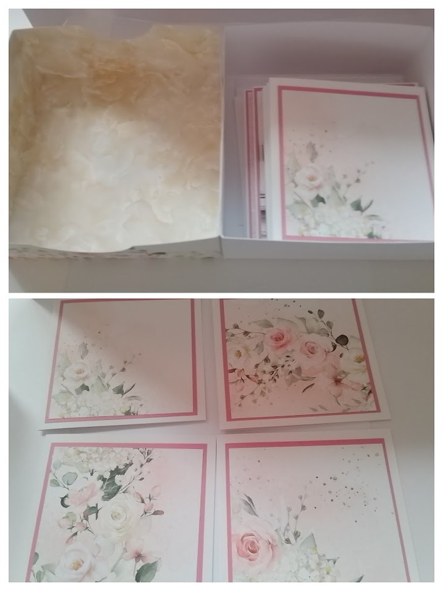 Boxset of 10 handmade cards, notelets