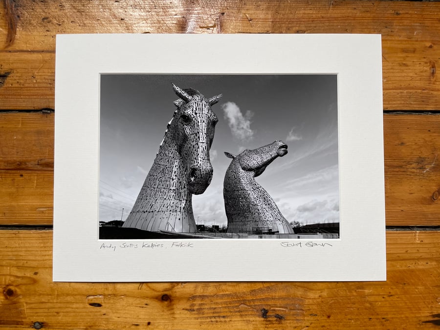 Andy Scott's Kelpies Signed Mounted Print FREE DELIVERY