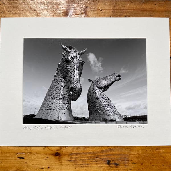 Andy Scott's Kelpies Signed Mounted Print FREE DELIVERY