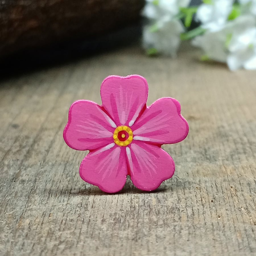 Pink Forget Me Not Pin, Handmade Bereavement Gift, Miss You Gift, Funeral Favour
