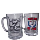 Father's Day Beer Glass Tankard Best Dad By Par Golf, Dad Step Dad Gift