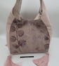 Mauve and pink botanical, shoulder handbag, Boho style, tassels.  - Image 7