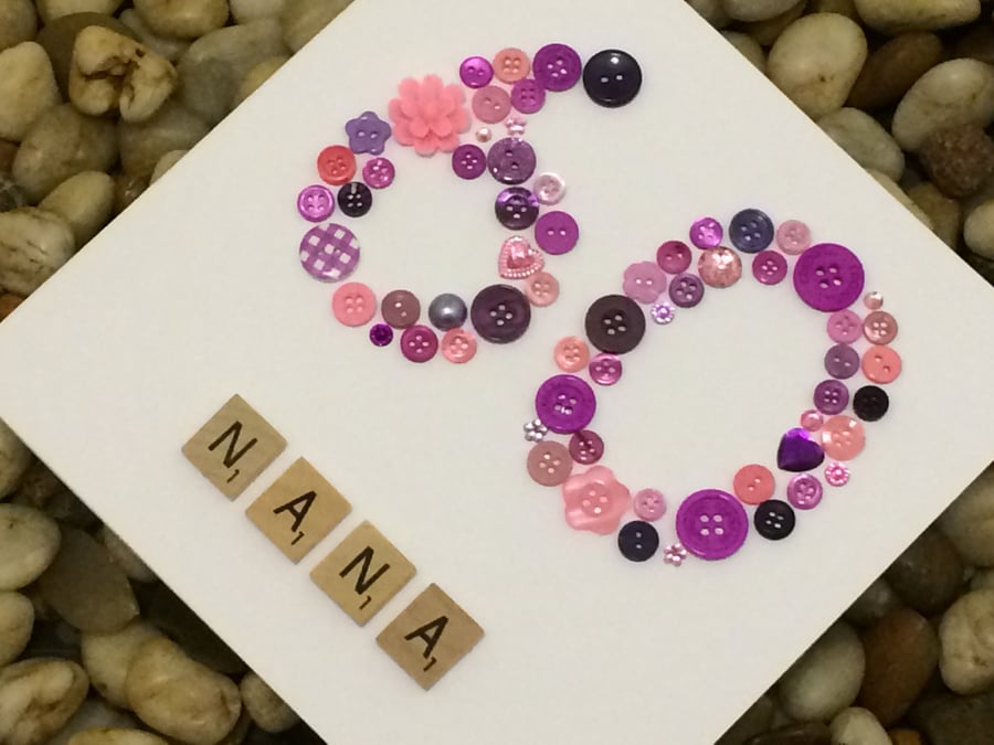 Personalised Handmade 60th Birthday Card
