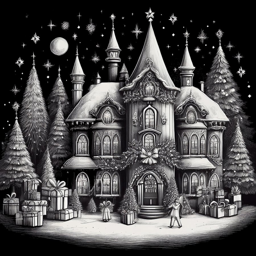 laser engraved slate coaster x-mas design no: 29