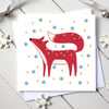 Starry Fox Christmas Card