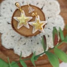 festive star dangle earrings