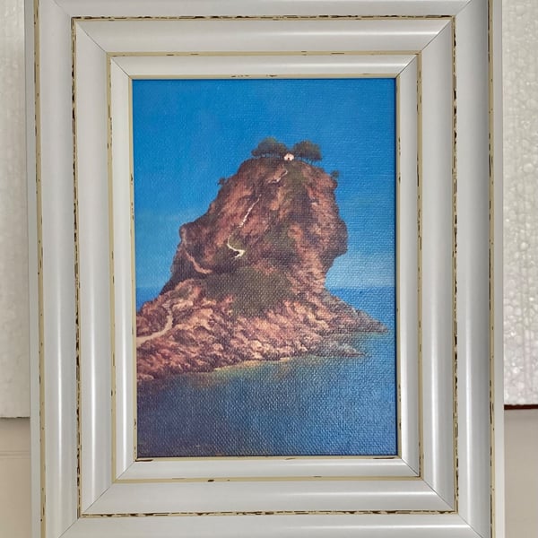 Mama Mia Chapel . Skopelos. Framed Special Edition Canvas Print 