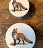 Handmade Fox pine door knobs wardrobe drawer handles decoupaged 