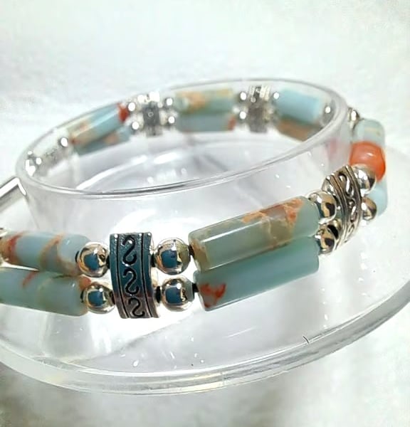 Leather Beaded Bracelet 