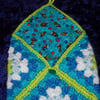 REDUCED PRICE Crocheted Granny Square Envelope Pouch