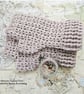 Pastel Pink Fingerless Mitts, Cosy Crochet Wrist Warmers
