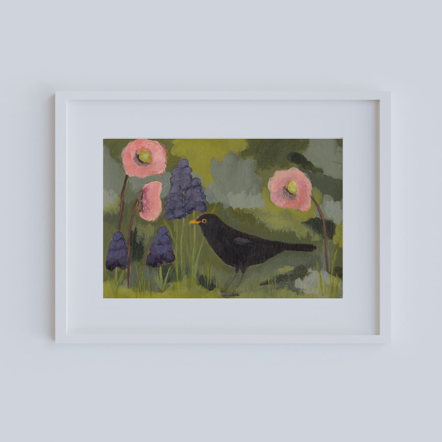 Blackbird Art Print - 5x7 inches