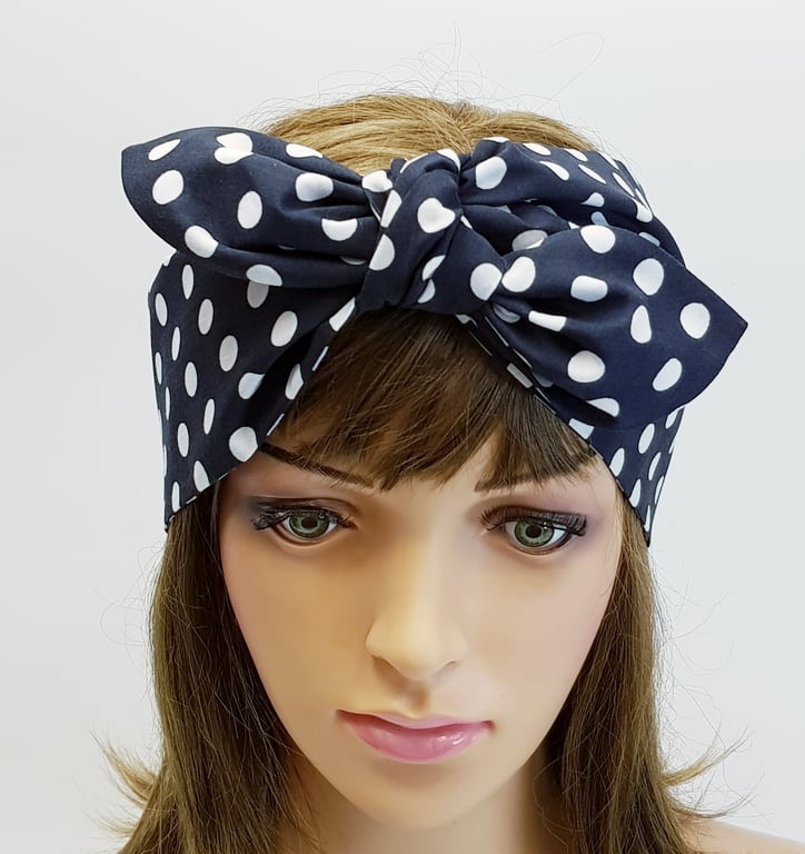 Women hair wrap, wide head scarf, top tie headband, bandanna head wrap