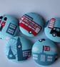 London Button Magnets set of 5 in gift tin