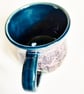 Purple Patterned Mug -Hand Thrown Stoneware Ceramic Mug - Image 5