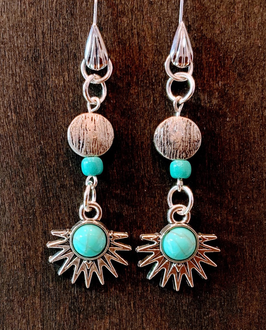 Sun Ray Charm Earrings