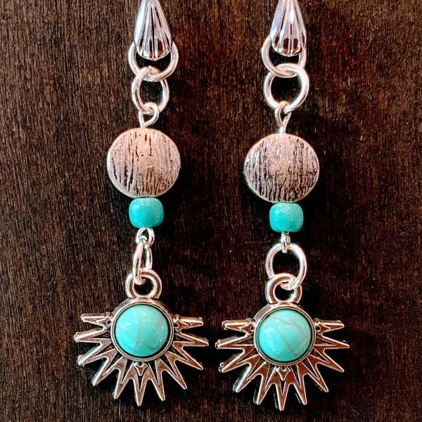 Sun Ray Charm Earrings