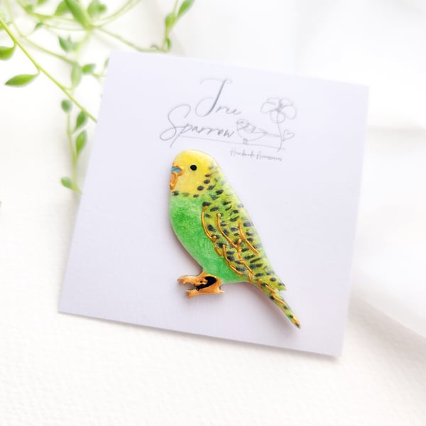 Hand-painted Bird Brooch
