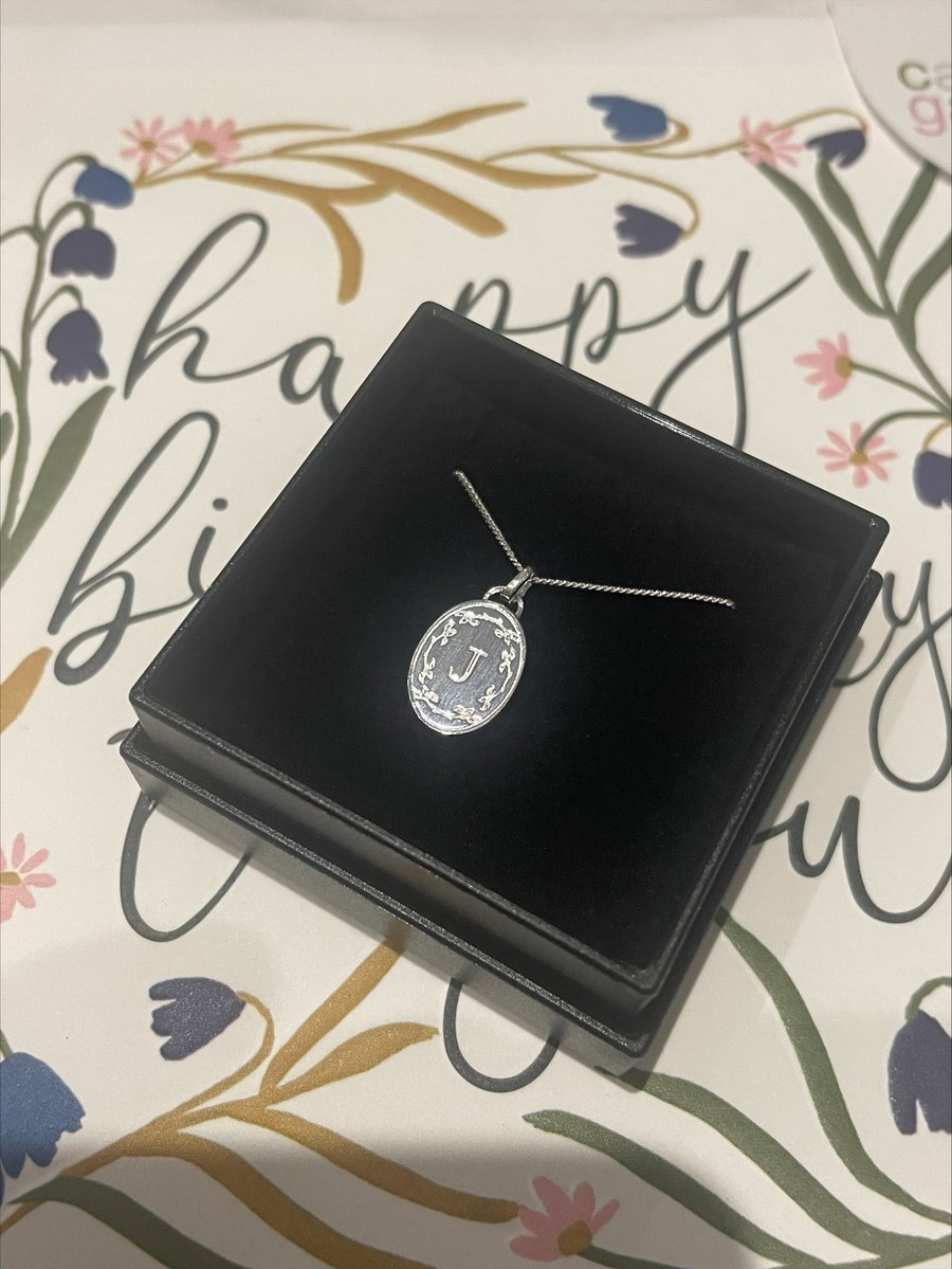 Initial Necklace, Oval