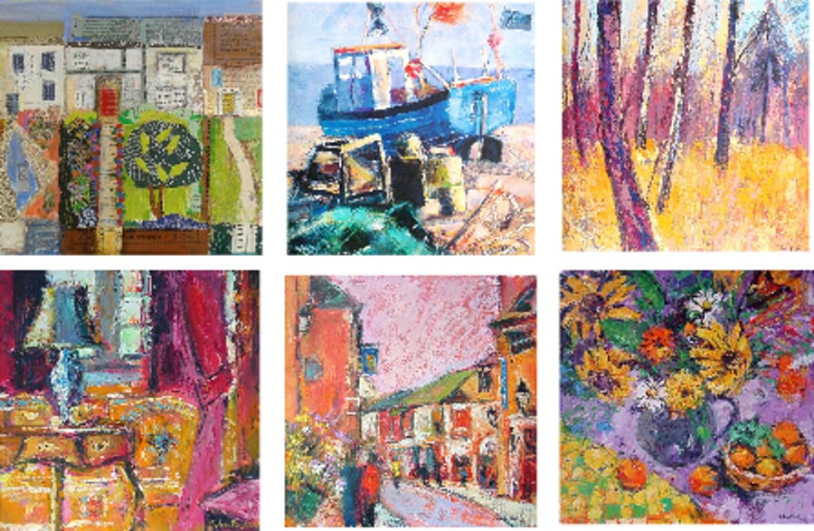 Pack of six fine art cards