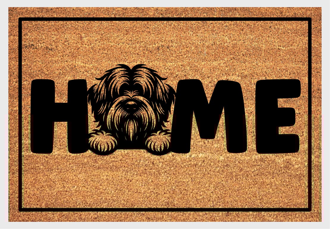 Briard Home Door Mat - Briard Dog Welcome Mat - 3 Sizes