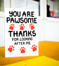 Thank You For Looking After Me Card From Dog, Cat, Rabbit, Pet, Puppy Kitten  - Image 2