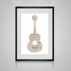 Personalised Acoustic Guitar Musical Instrument Design Word Art Gifts 