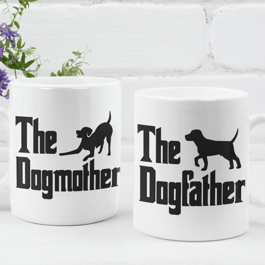 Dog Mother & Dog Father- Set Of Two Mugs Couple Gift His and Her Mugs