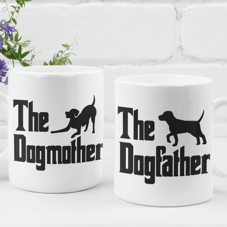 Dog Mother & Dog Father- Set Of Two Mugs Couple Gift His and Her Mugs