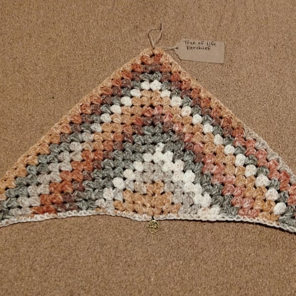 Crochet kerchief bandana tree of life