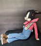 One of a kind Needle felted Dutch Rabbit. 'Just Chilling' - Image 4