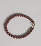 Red Jasper Semi Precious Bead Bracelet