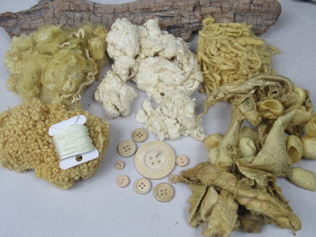 Weld Natural Dye Yellow Gold Mixed Natural Fibre Texture Craft Pack