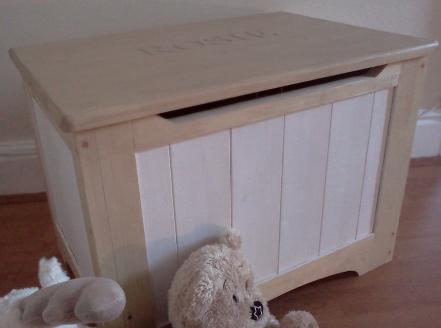 Personalised Hand Carved Toy Box