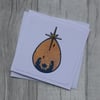 Dark Blue Nativity Bauble with Gold Star - Christmas Card