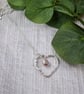 Heart Necklace in Sterling Silver with Champagne Pearl - Image 5