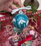Snowdrop hand-painted ceramic Christmas bauble - Image 5