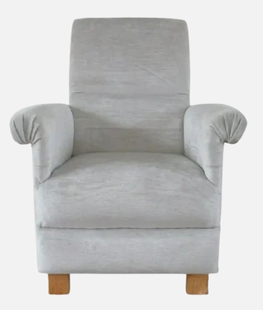 Laura Ashley Armchair Villandry Dove Grey Fabric Adult Chair Plain Nursery Small